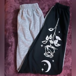Split color sweatpants